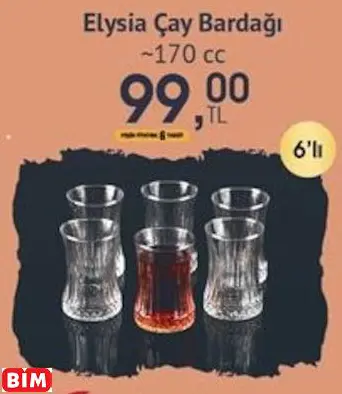 PAŞABAHÇE ELYSİA ÇAY BARDAĞI ~170 CC